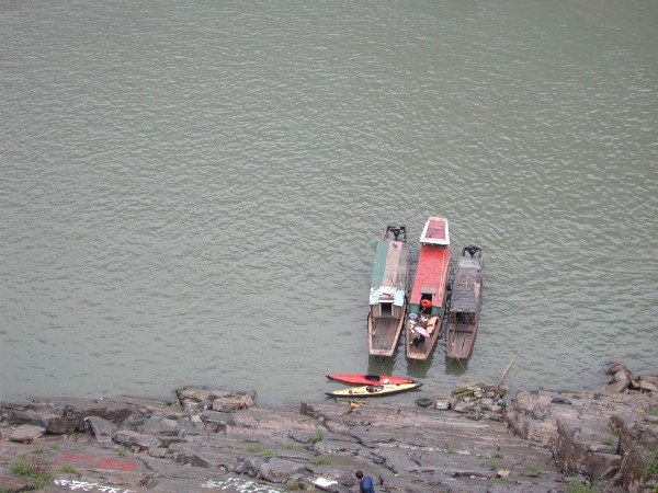 Kayaks from above